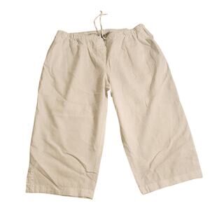 Sag Harbor white linen blend capri‎ cropped pants plus size 2X
bottomsJun25A